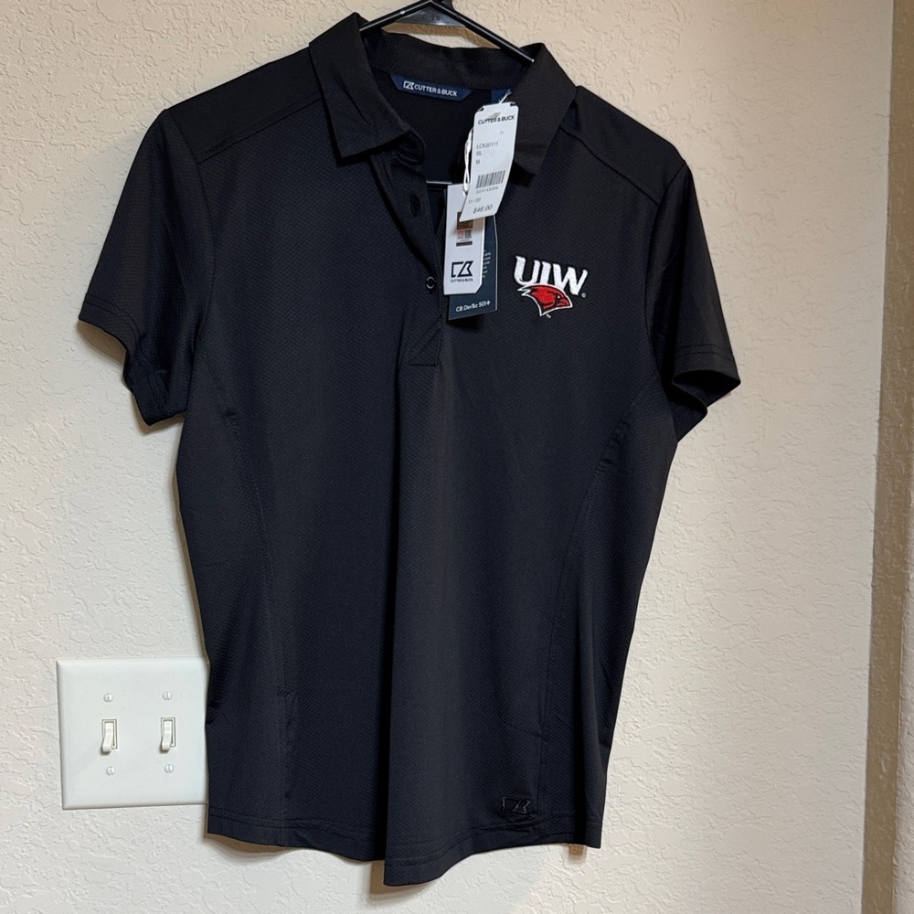 Cutter & Buck Black UIW Polo Shirt Size M